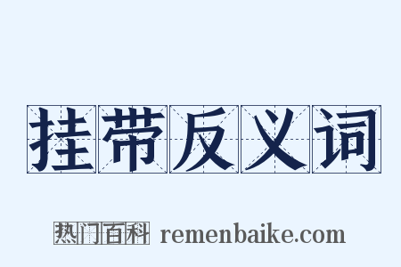 挂带反义词是什么意思的图片